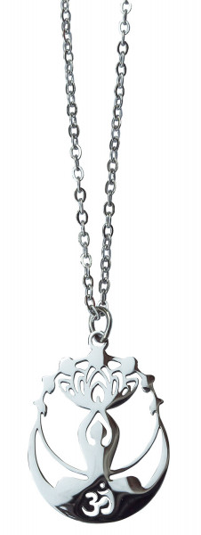 Halskette "Chandra Yogini" Edelstahl 3cm mit 50cm Edelstahlkette