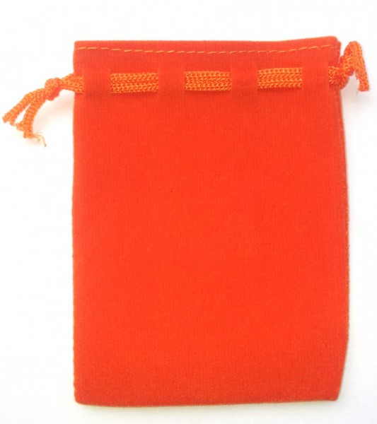 Samt Säckchen orange 6x9cm