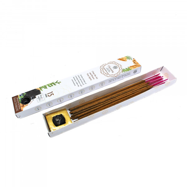 Green Tree Gemstone Incense "Cleansing", Sandelholz – Schwarzer Turmalin, 15g