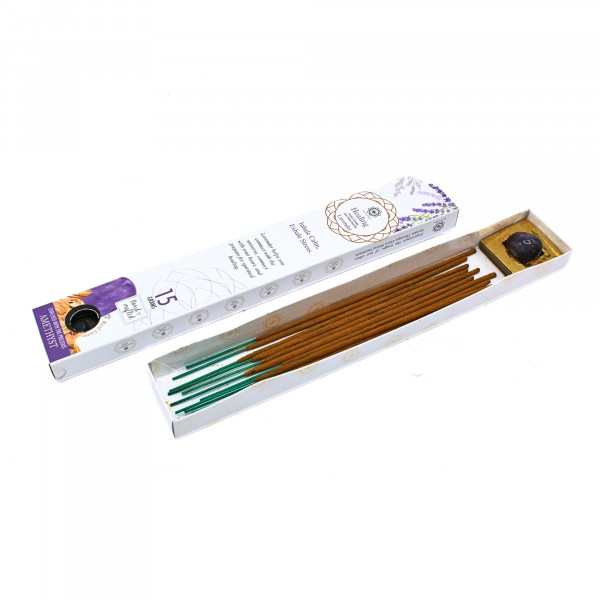 Green Tree Gemstone Incense "Healing", Lavendel – Kostbarer Amethyst, 15g
