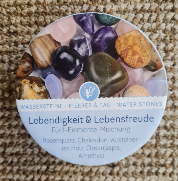Wassersteine in Geschenkdose - 5 Elemente Mischung