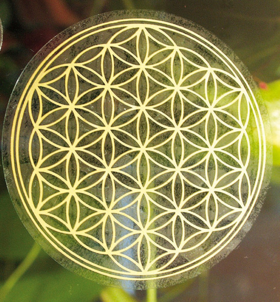 Aufkleber wiederverwendbar "Blume des Lebens" Kunststoff 20 cm