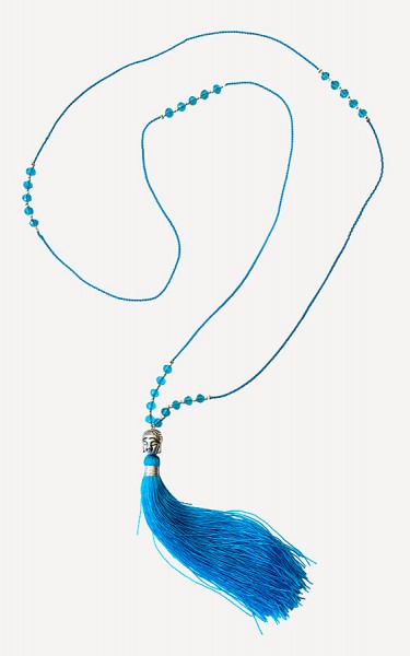 Buddha Mala türkis mit 25 Glasperlen 48cm