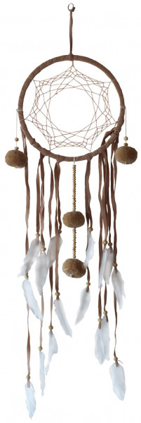 Traumfänger "Cosmic Hole" Leder 22cm mit Synthetic- und Baumwollfäden, 22x90cm