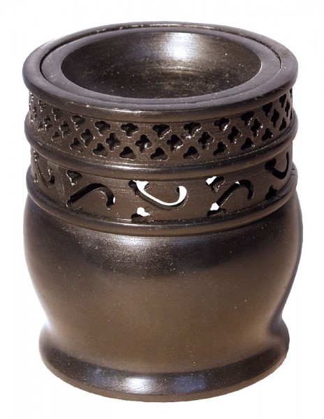 Aromalampe Zylinder Jali Black Stone 9x10cm