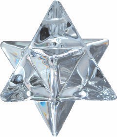 Kristall Merkabah 60mm, Glas bleifrei