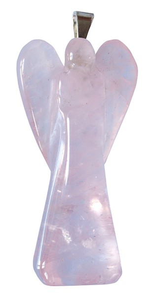 Engelanhänger aus Rosenquarz ca.1,5x3,5cm