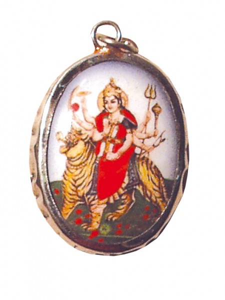 Spiritanhänger Durga Edelstahl emailliert