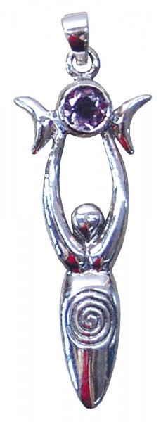 Anhänger Erdgöttin 4,5cm Silber 925 4,8g