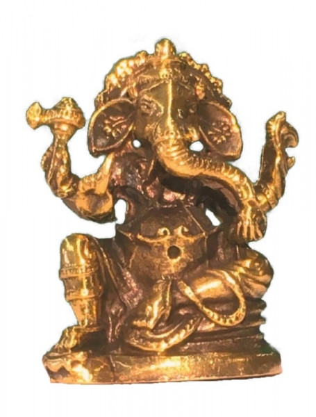 Ganesha sitzend Messing 3,5x2.5cm