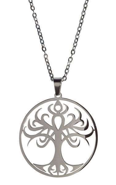 Halskette "Baum des Lebens" Edelstahl 3cm mit 50cm Edelstahlkette