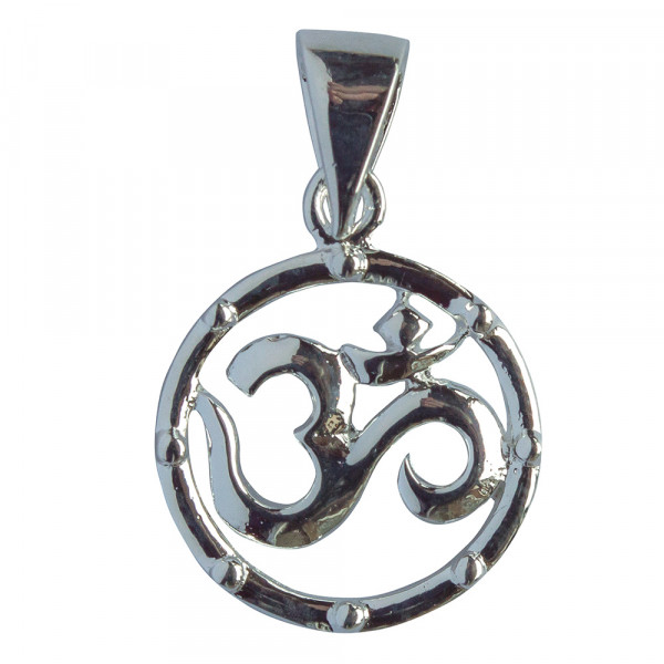 Anhänger "Om Circle" Silber 925 1,5cm, 1,5g.