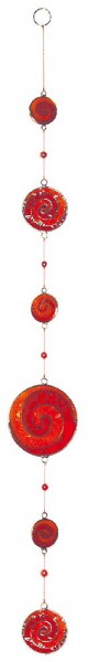 Suncatcher Spiral Fiberglas rot-orange 72cm