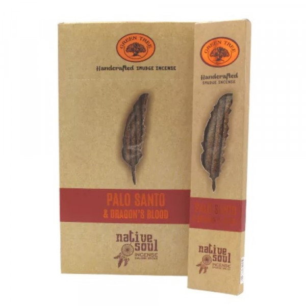 Green Tree Native Soul Smudge Incense "Palo Santo & Dragon`s Blood" 15gr. (8 Sticks)