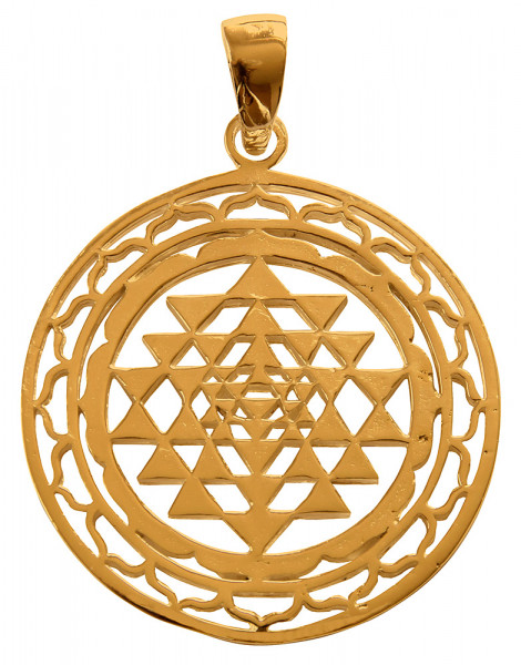 Anhänger "Shri-Yantra" filigran Messing 3cm, 5,0g