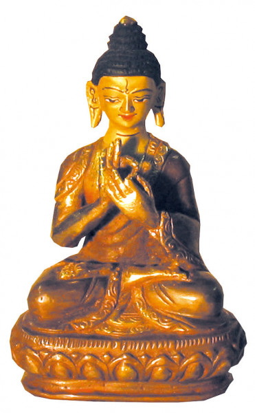"Pancha Buddha Akshobhya" Kupfer vergoldet 7,5cm