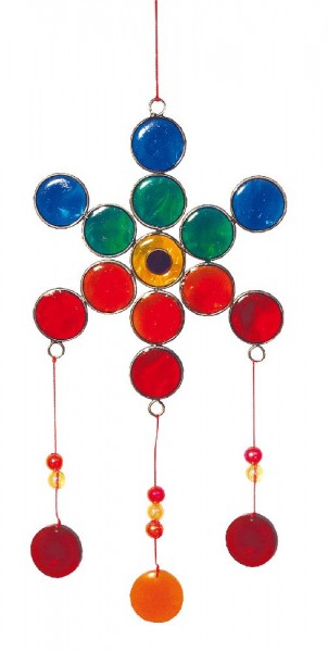 Spiritcatcher Frucht des Lebens Fiberglas bunt 13x60c