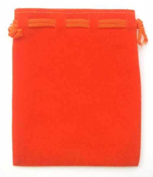 Samt Säckchen orange 9x12cm