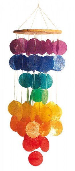 Muschelmobile regenbogenfarben 15x60cm