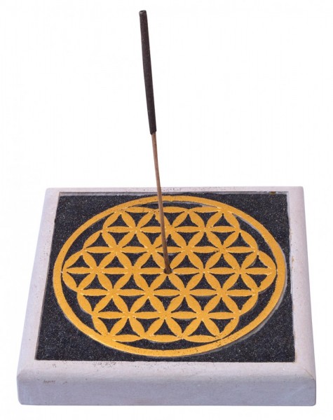 Räucherstäbchenhalter Blume des Lebens 10x10cm