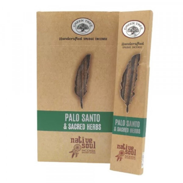 Green Tree Native Soul Smudge Incense "Palo Santo & Sacred Herbs" 15gr. (8 Sticks)