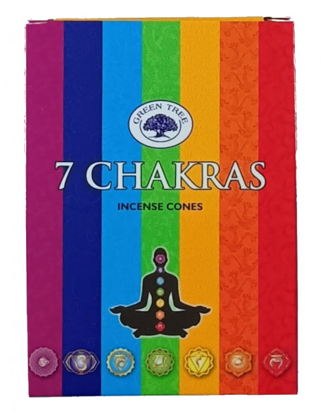 Green Tree Räucherkegel "7 Chakras" 10 Stk.