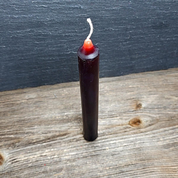 durchgefärbte Stabkerze rot/schwwarz (Blutkerze)