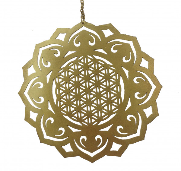 Raumschmuck "Lotus Blume des Lebens" Metall 15cm B-Ware