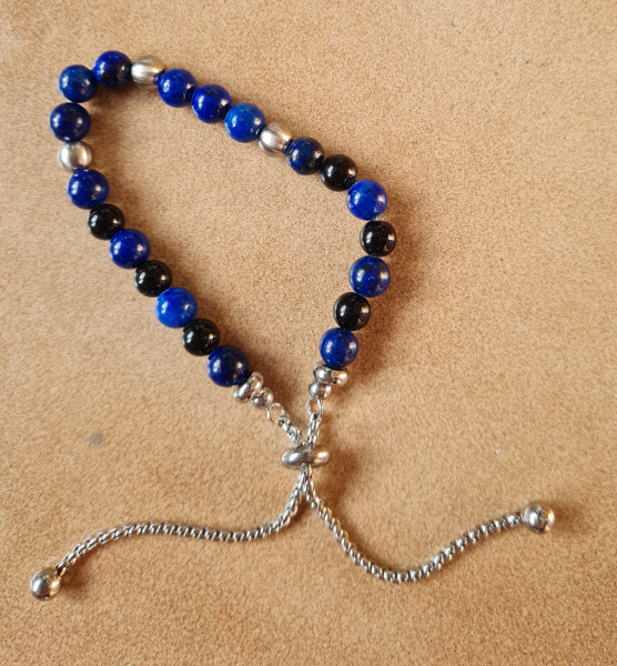 negative Ionen-Armband - Rosenquarz, Aventurin, Amethyst, Lapislazuli