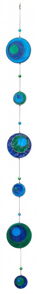 Suncatcher "Peacock" Fiberglas türkis, blau, grün, 60cm