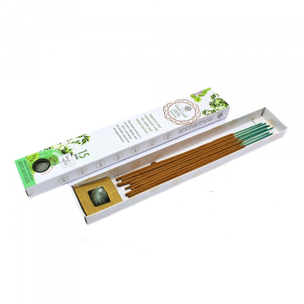 Green Tree Gemstone Incense "Good Luck", Patchouli – Grüner Aventurin, 15g