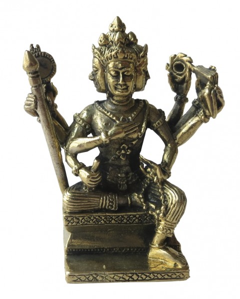 Brahma auf Thron Messing 6cm