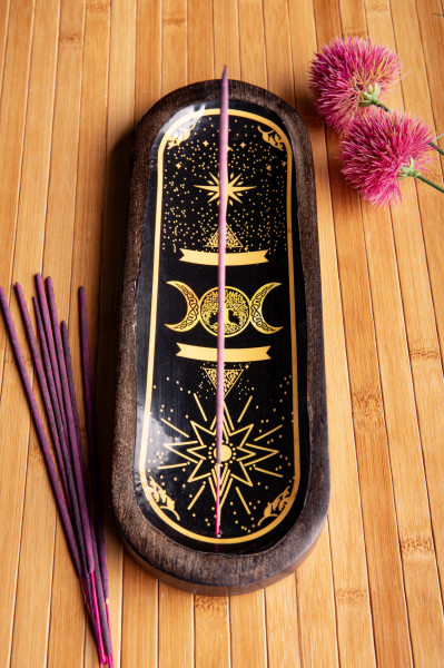 Räucherstäbchenhalter breit Sterne, Mond