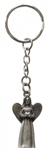 Schlüsselanhänger Engel Messing 8cm
