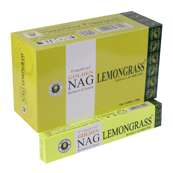 Vijayshree Incense "Golden Nag Lemongrass" 15gr.