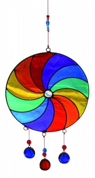 Suncatcher Spirale Fiberglas bunt 24cm