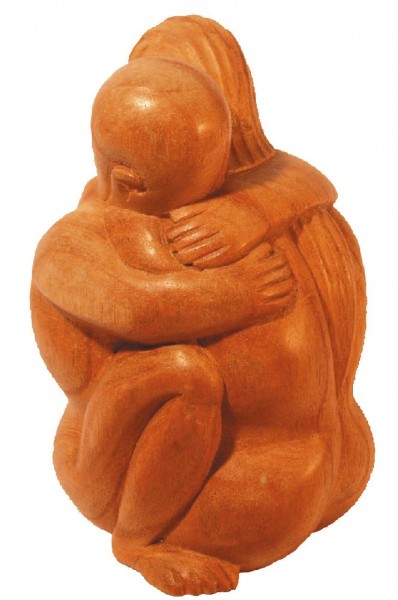 Tantrische Figur wave Holz natur 15cm