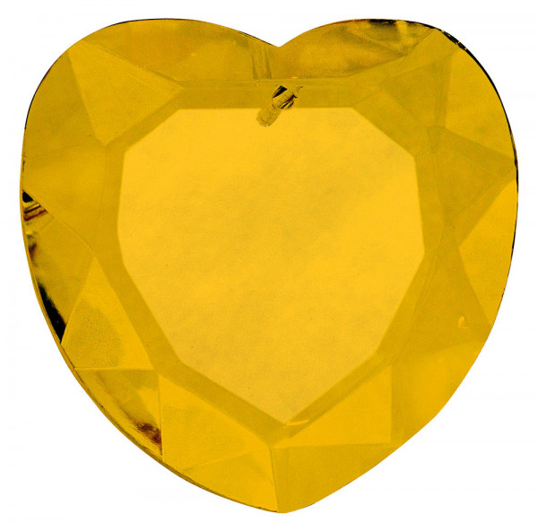 Kristall Herz 40mm, Glas topaz