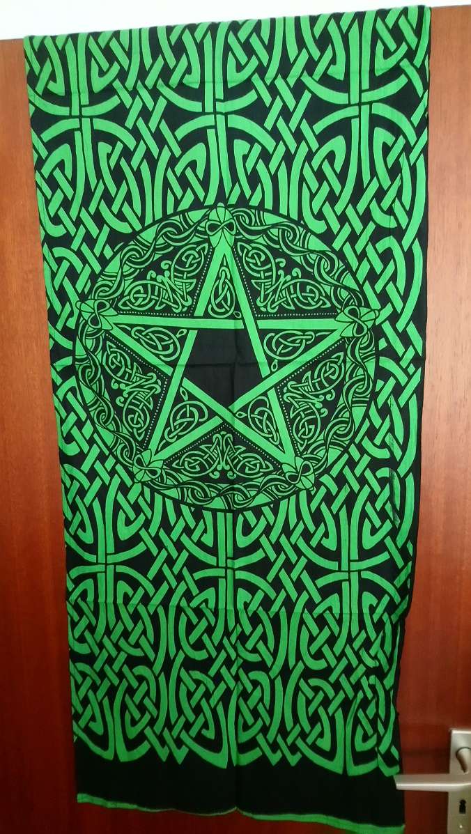 Magic Spell Book – Notizbuch Mit 160 Linierte Seiten, Pentagramm Cover, 12,4x22,4 Cm, Grün