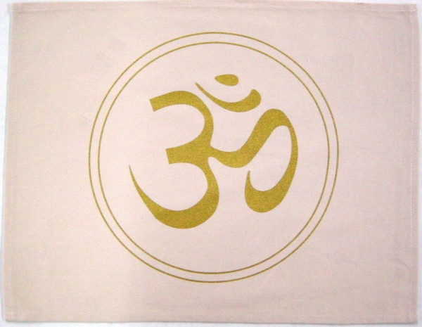 Tischset "OM" natur, rechteckig, Baumwolle, 41x32cm