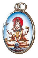 Spiritanhänger Shiva Edelstahl emailliert