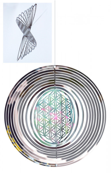 Windspiel "Blume des Lebens" Edelstahl, 15cm