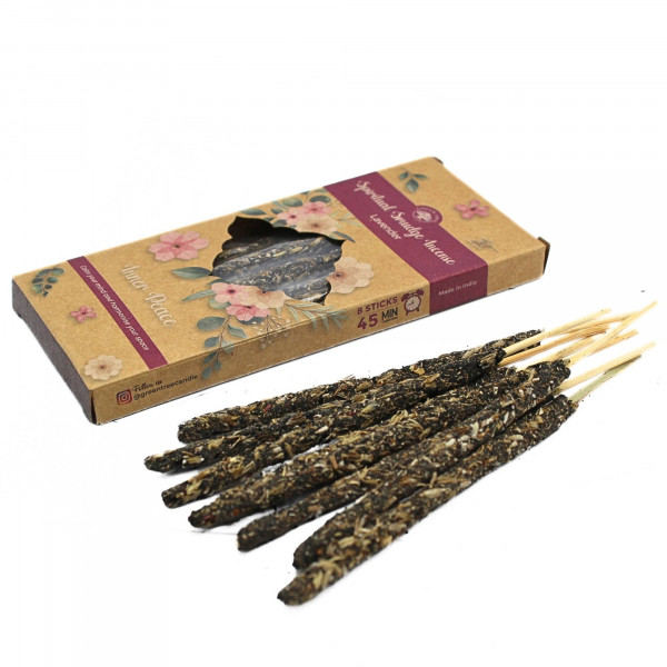 Green Tree Spiritual Smudge Incense "Lavender of inner Peace", 8 dicke Stäbchen