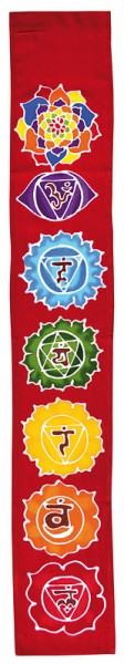 Sarong 7 Chakras Viskose(100%) rot 15x100cm