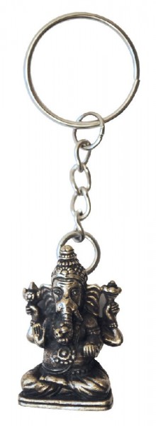 Schlüsselanhänger Ganesha Messing 8cm
