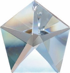 Kristall Pentagon 50mm, Glas bleifrei