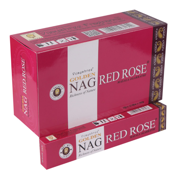 Vijayshree Incense "Golden Nag Red Rose" 15gr.