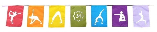 Flagge "Yoga Asana" Baumwolle bunt 20x130cm