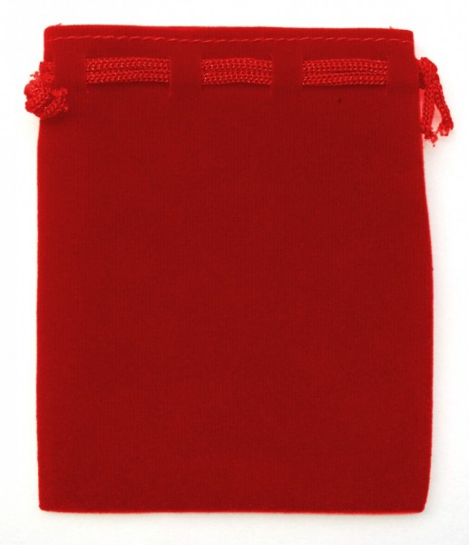 Samt Säckchen rot 9x12cm