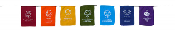 Flagge "7 Chakren" Baumwolle bunt 20x130cm